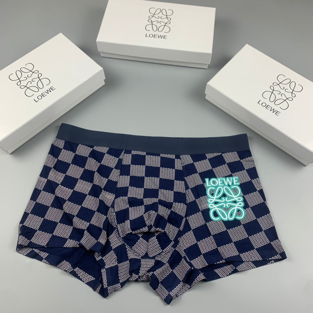 Loewe Black Checkerboard Boxer Briefs 3-Piece Box Collection