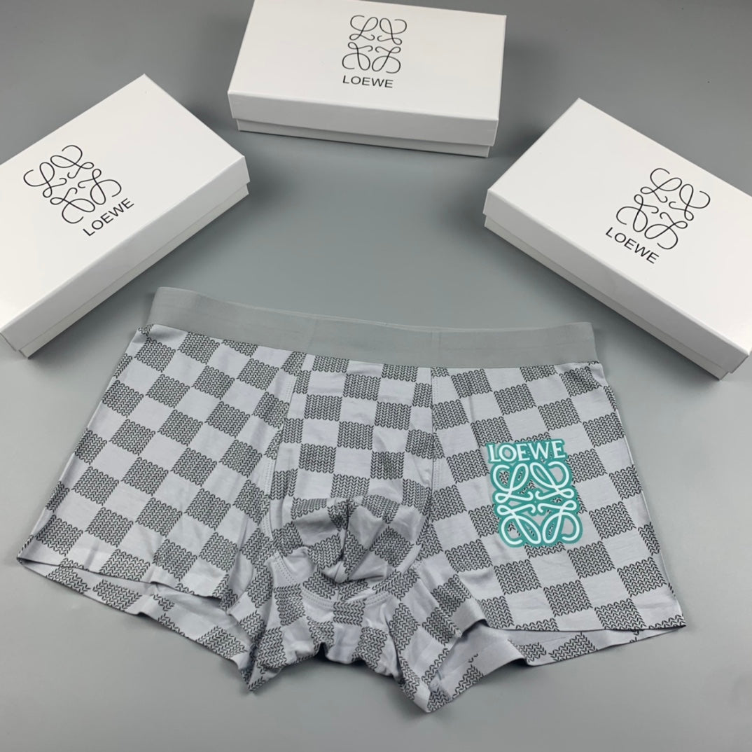 Loewe Black Checkerboard Boxer Briefs 3-Piece Box Collection