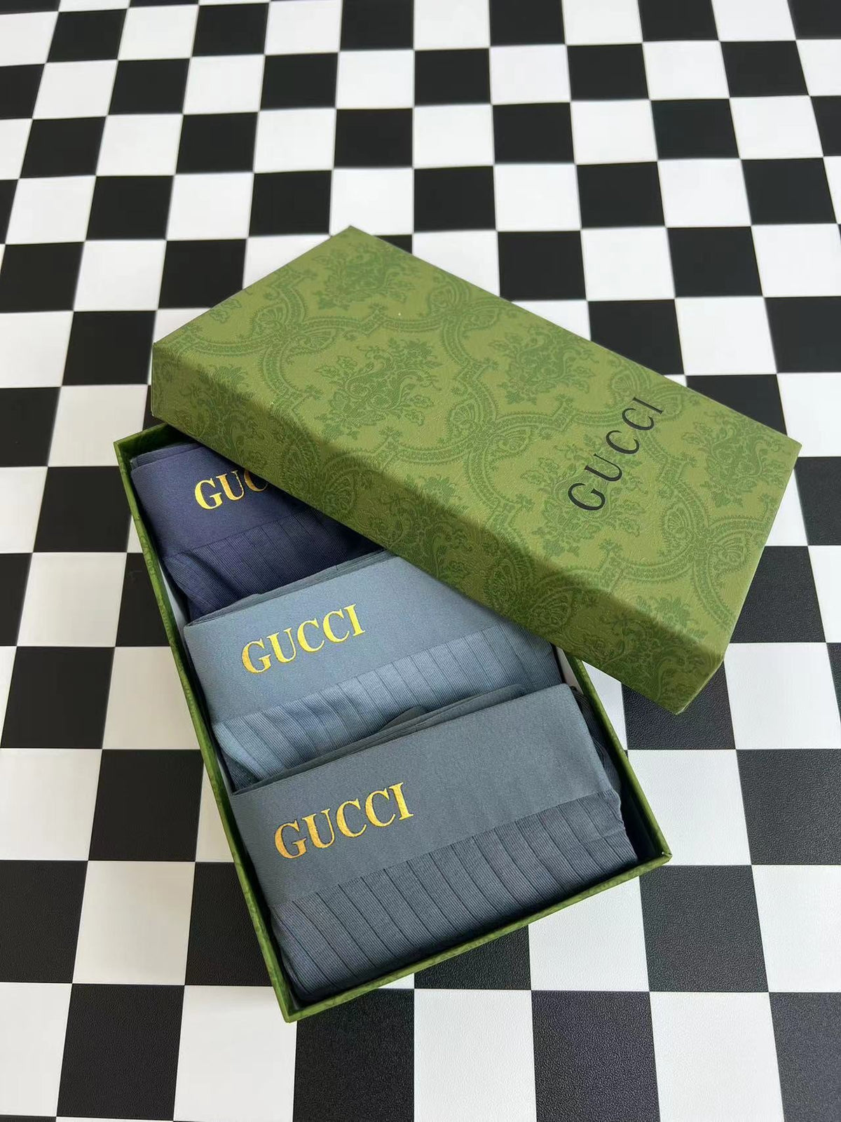 Gucci Clean Gold-Tone Wordmark Waistbands Men's Boxer Briefs - 3-Piece Box