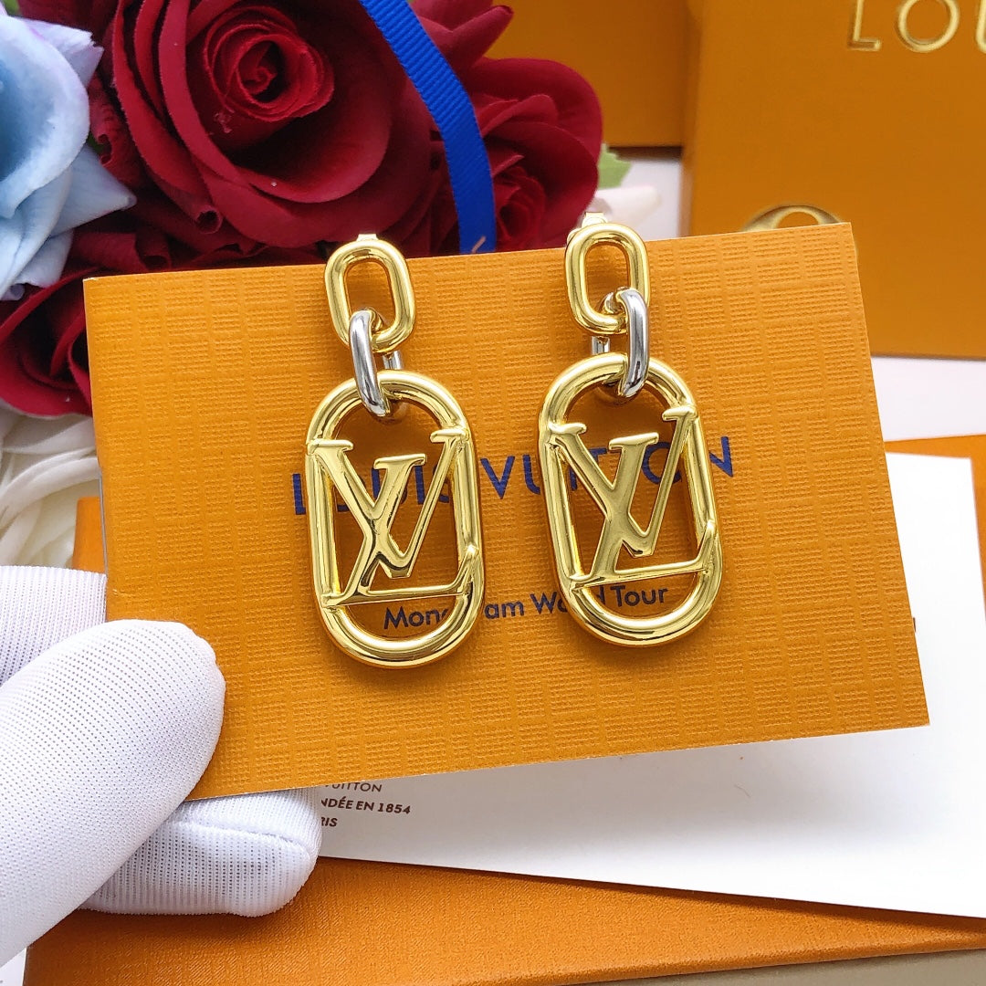Martin Graham earrings in polished metal-tone – front product view
