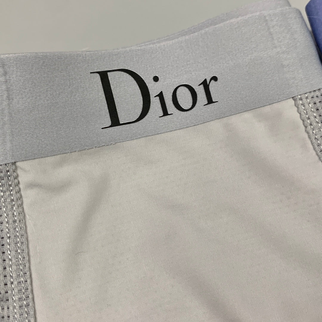 Dior Silk-like ice Tonal Logo Waistbands Men's Boxer Briefs - 3-Piece Box