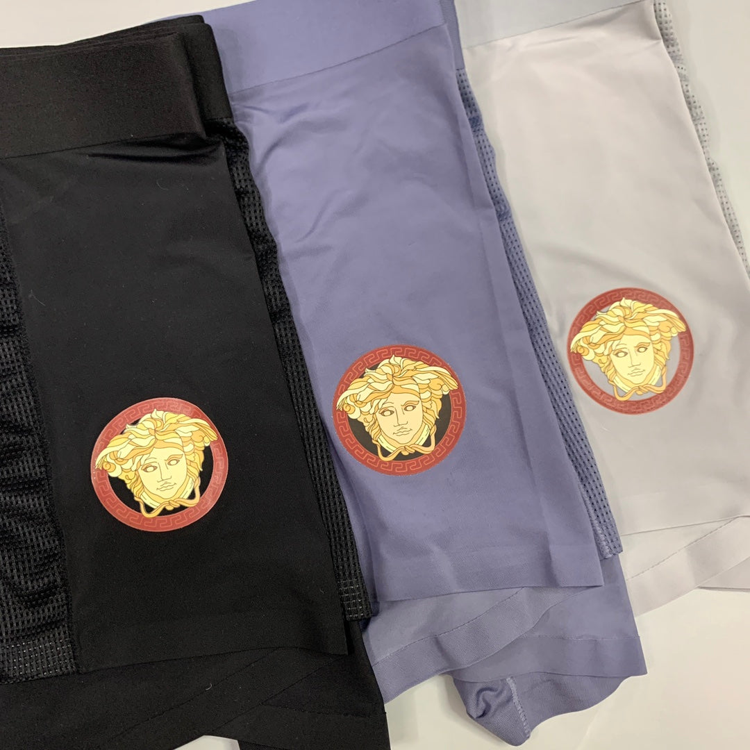 Versace Medallion Patch Details Men's Boxer Briefs - 3-Piece Box