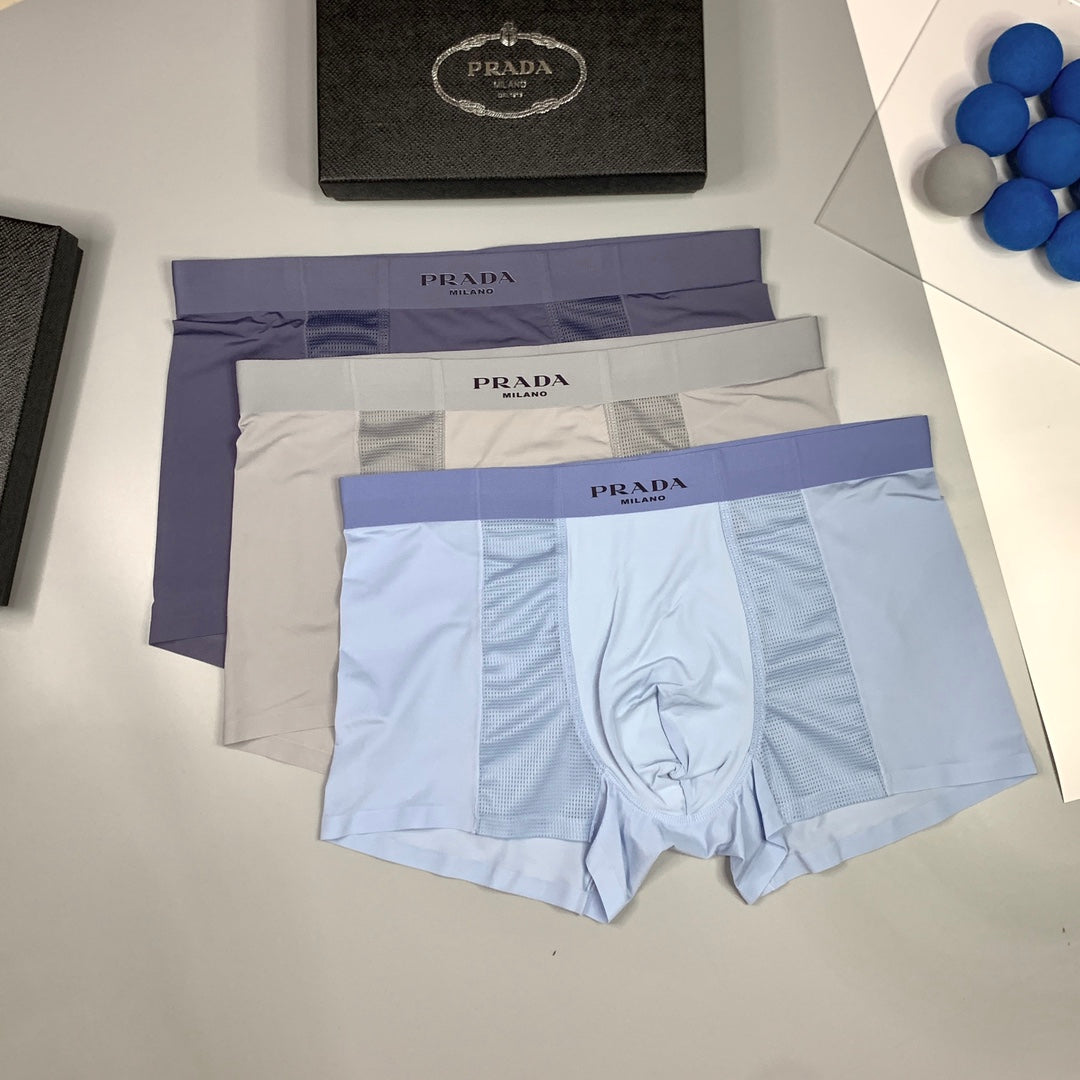 Prada Tonal Logo Waistbands Men's Boxer Briefs