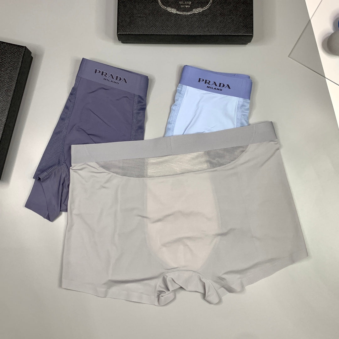 Prada Tonal Logo Waistbands Men's Boxer Briefs