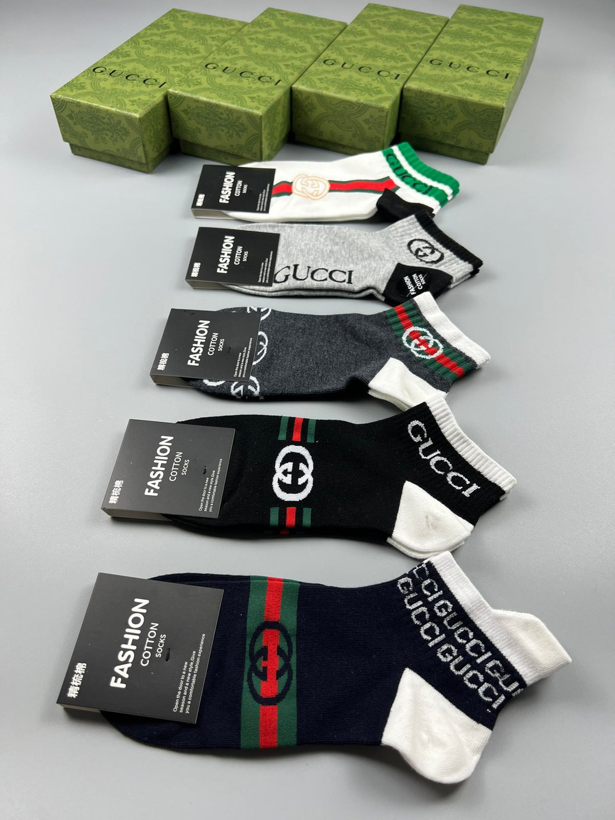 Gucci Cotton Short Socks - 5-Pair Pack