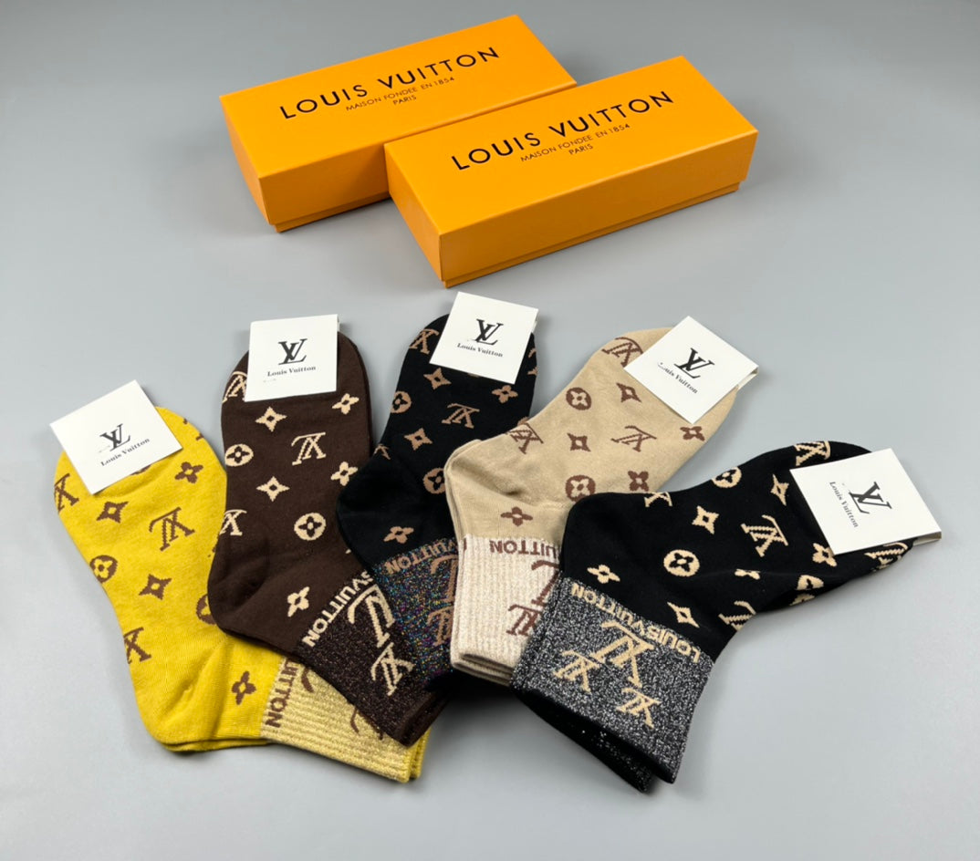 Louis Vuitton Cotton Socks - 5-Pair Pack