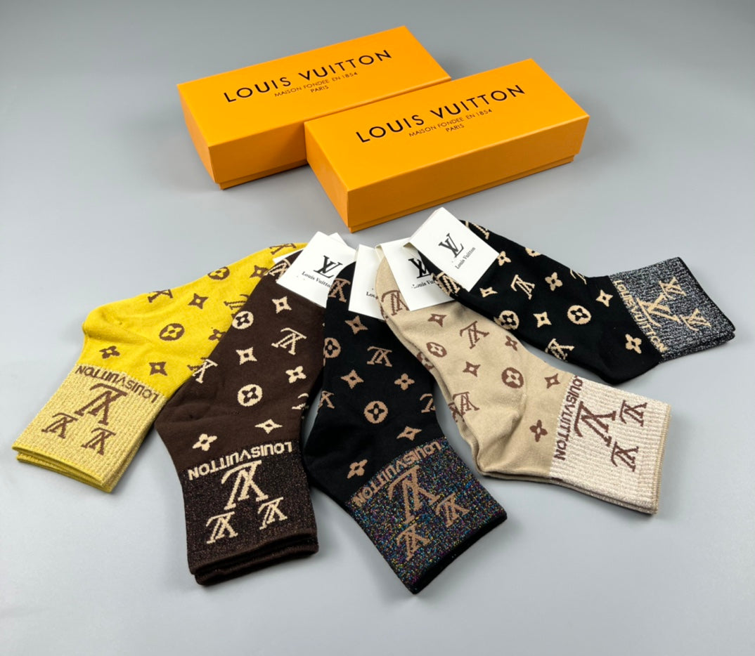 Louis Vuitton Cotton Socks - 5-Pair Pack