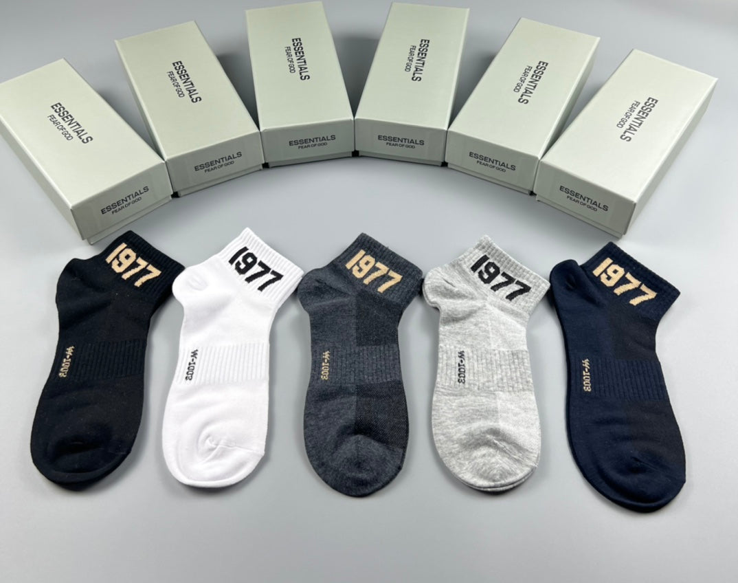 Cotton Short Socks - 5-Pair Pack