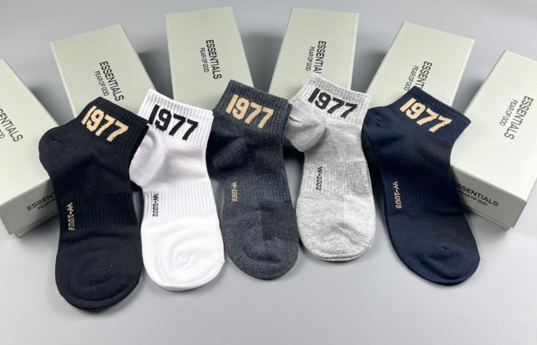 Cotton Short Socks - 5-Pair Pack