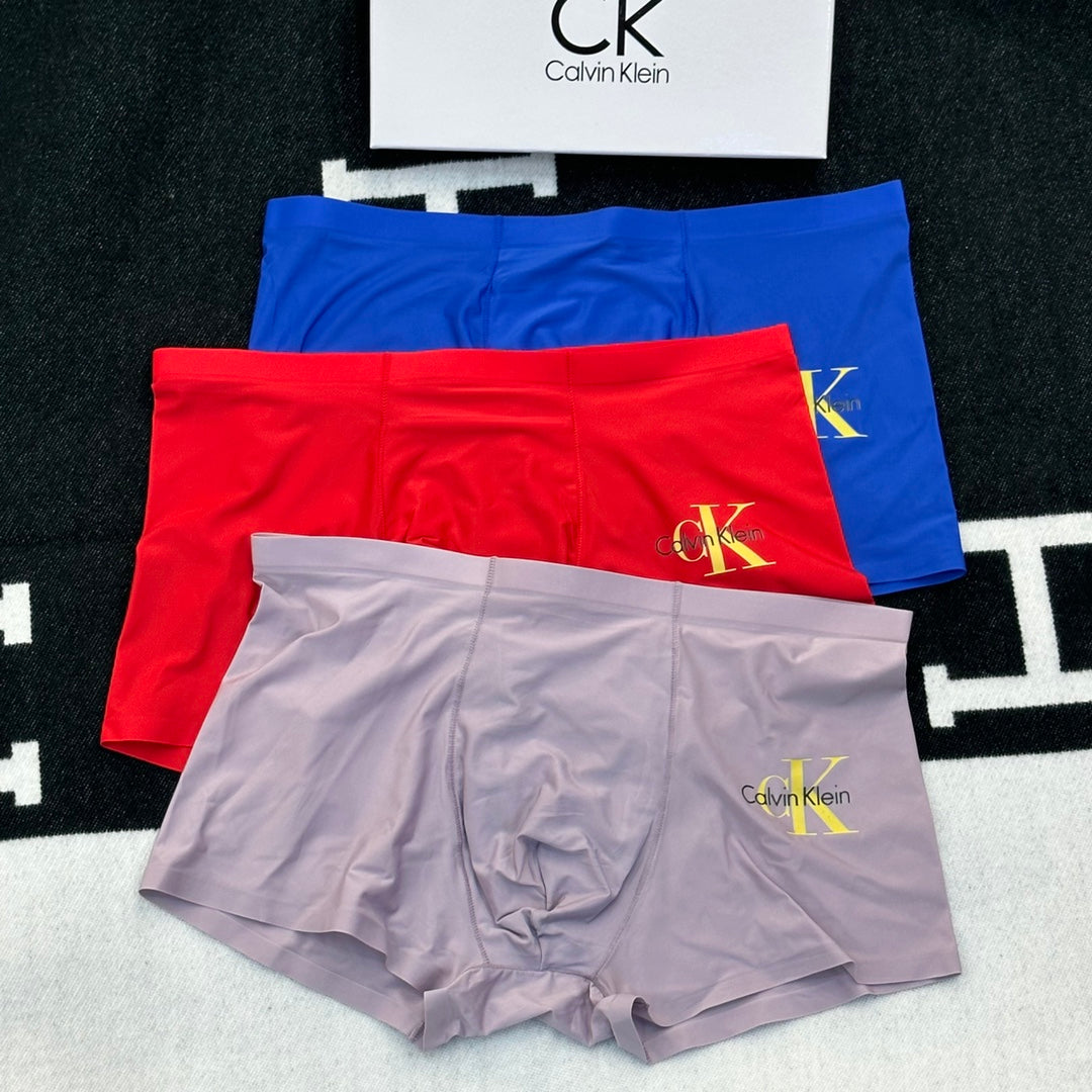 Calvin Klein Gold-Tone Monogram Details Men's Boxer Briefs - 3-Piece Box