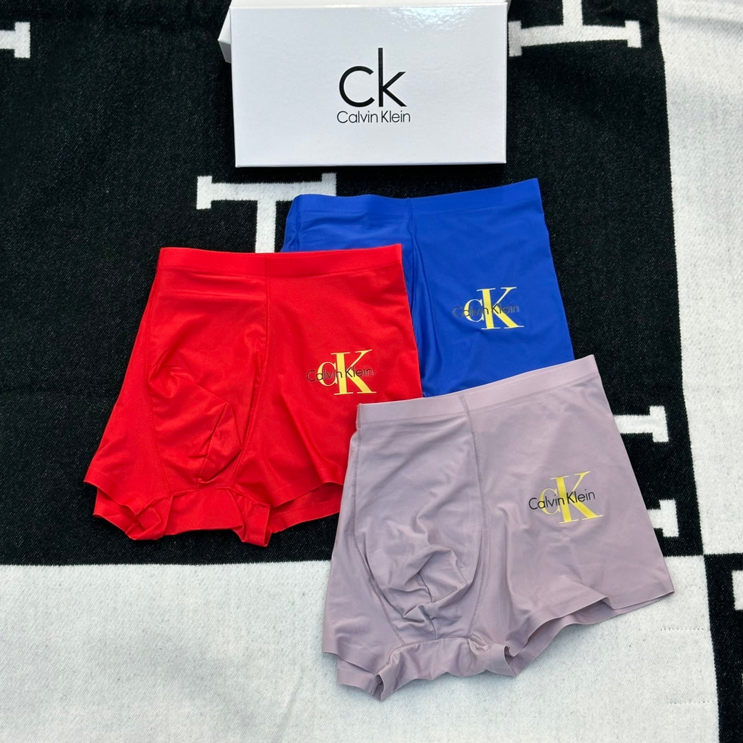 Calvin Klein Gold-Tone Monogram Details Men's Boxer Briefs - 3-Piece Box