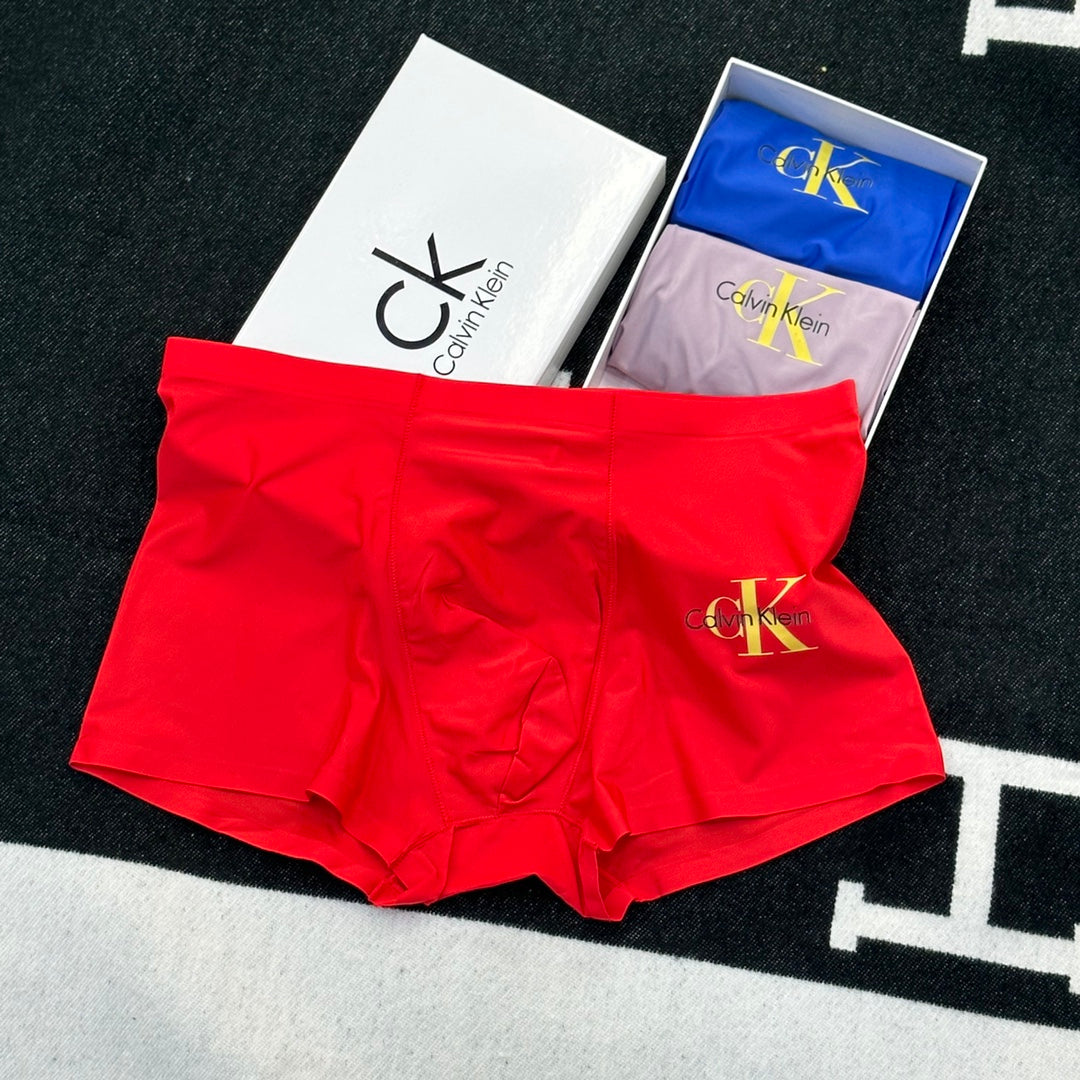 Calvin Klein Gold-Tone Monogram Details Men's Boxer Briefs - 3-Piece Box