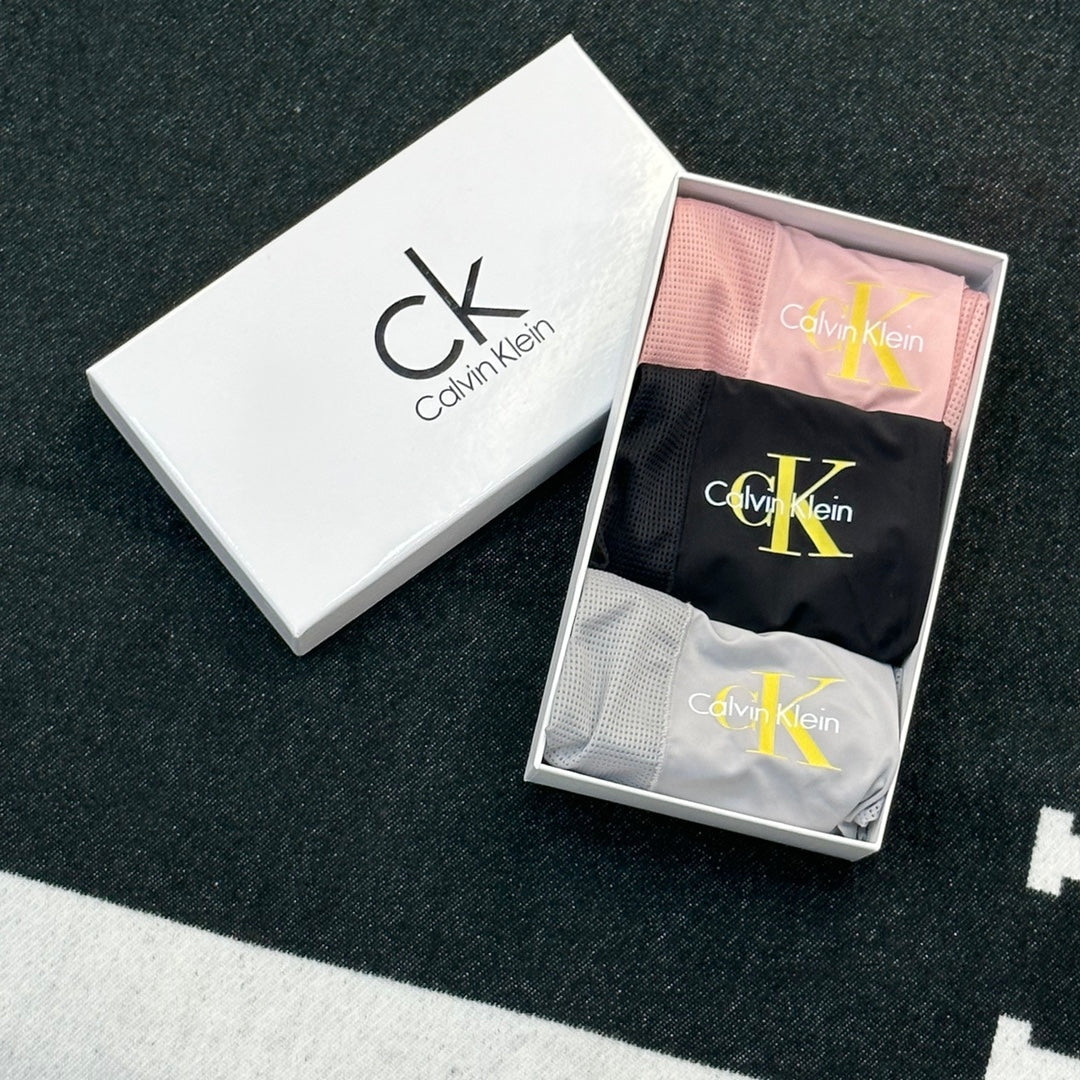 Calvin Klein Visible Branded Waistband Or Emblem Details Men's Boxer Briefs - 3-Piece Box