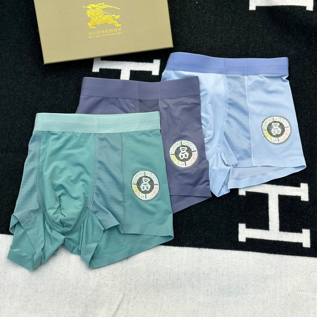 Burberry Cotton Men's Boxer Briefs - 3-Piece Box