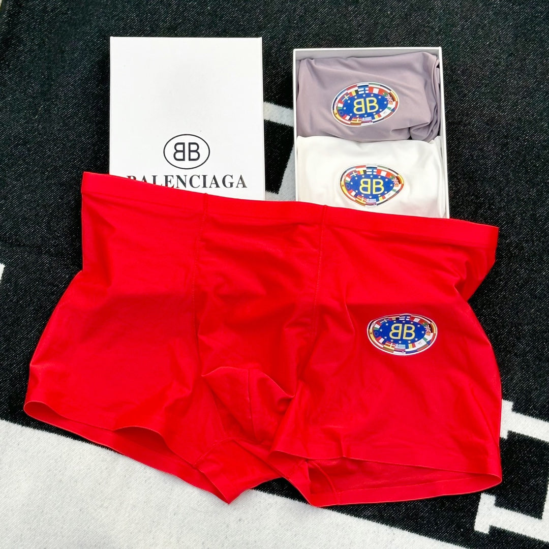 Balenciaga Milk-Silk Men's Boxer Briefs - 3-Piece Box