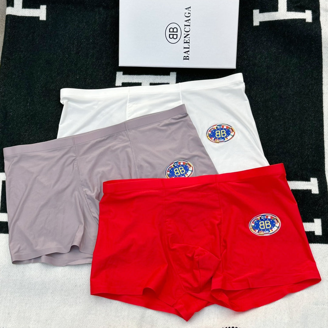Balenciaga Milk-Silk Men's Boxer Briefs - 3-Piece Box
