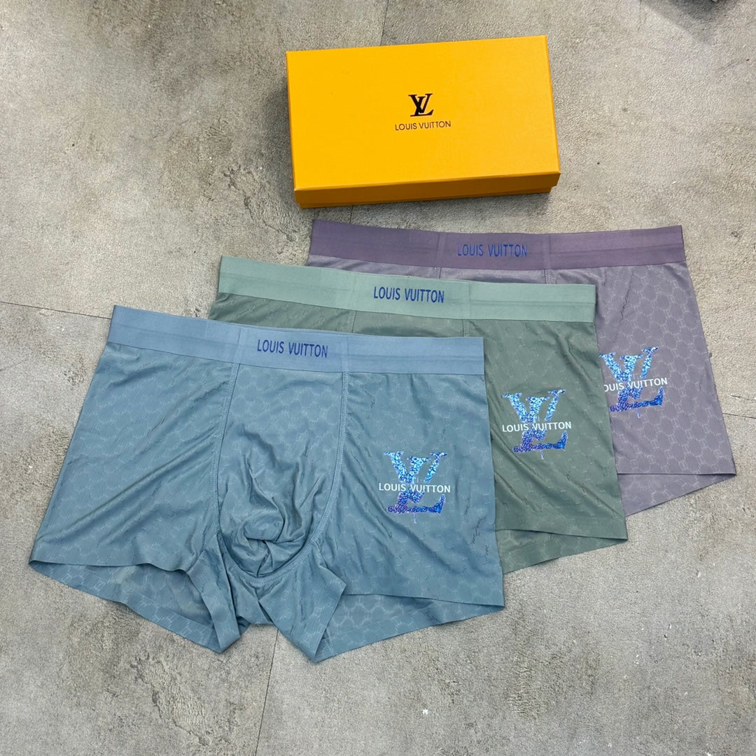 Louis Vuitton Colourful Initial Graphics Men's Boxer Briefs - 3-Piece Box