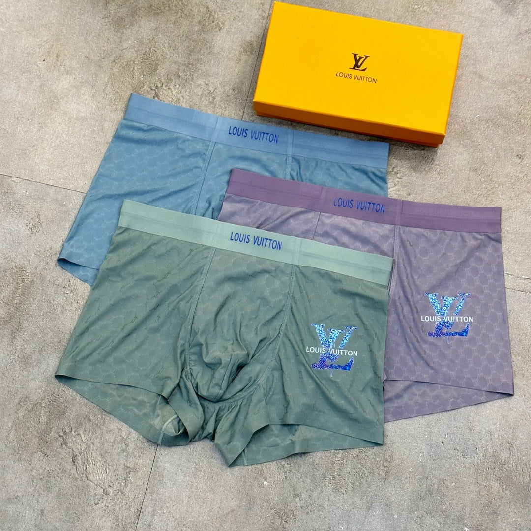 Louis Vuitton Nylon Blend Men's Boxer Briefs - 3-Piece Box
