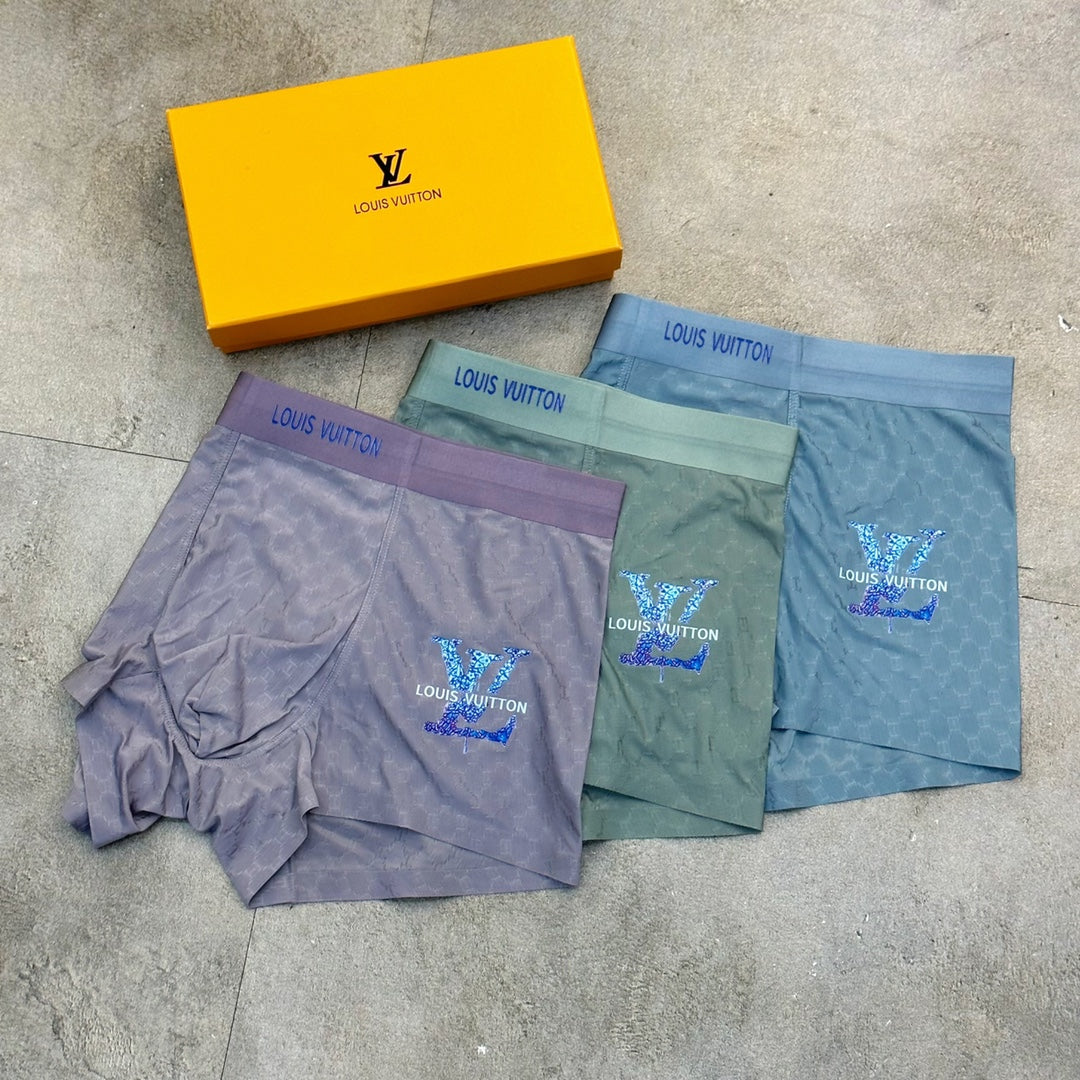 Louis Vuitton Nylon Blend Men's Boxer Briefs - 3-Piece Box