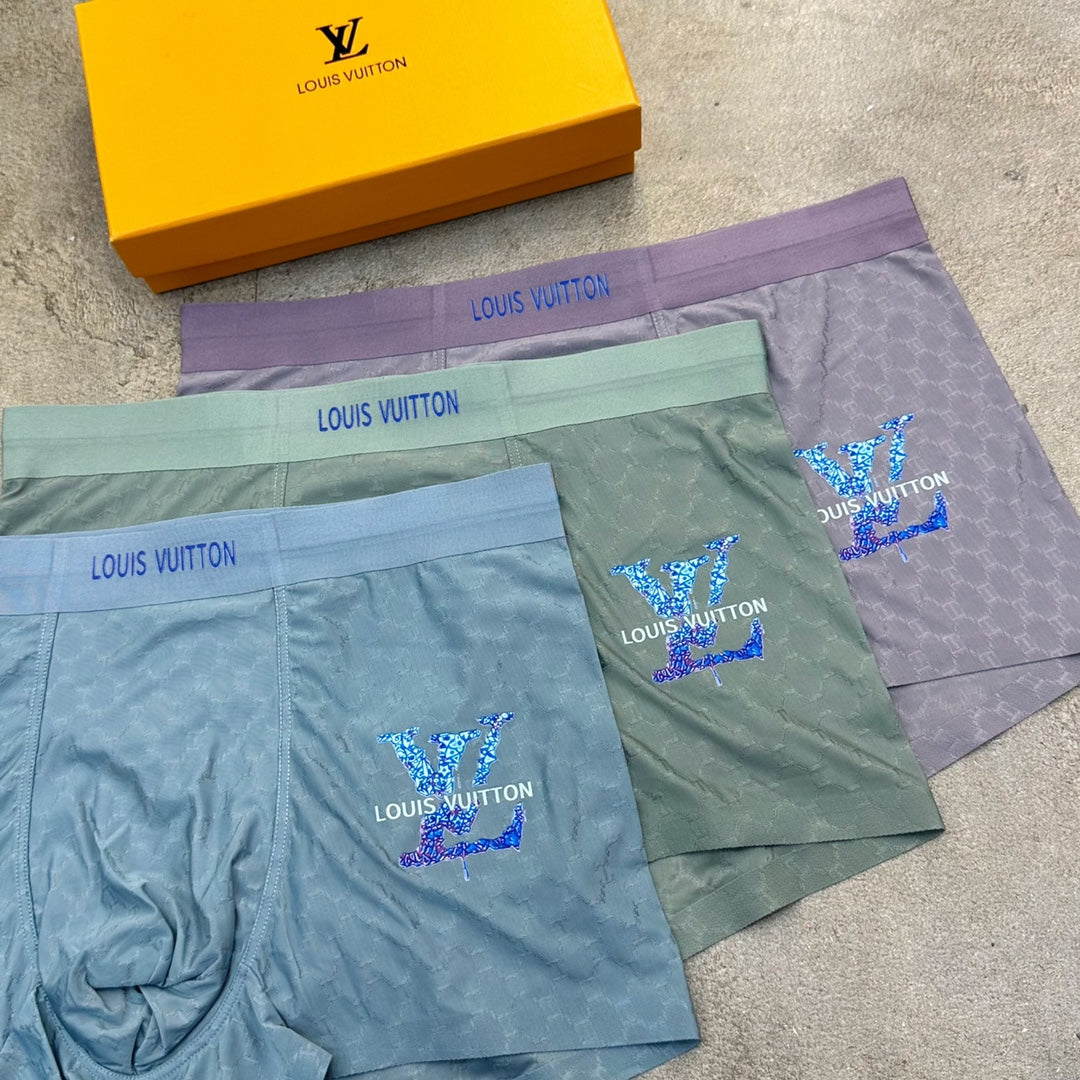 Louis Vuitton Nylon Blend Men's Boxer Briefs - 3-Piece Box