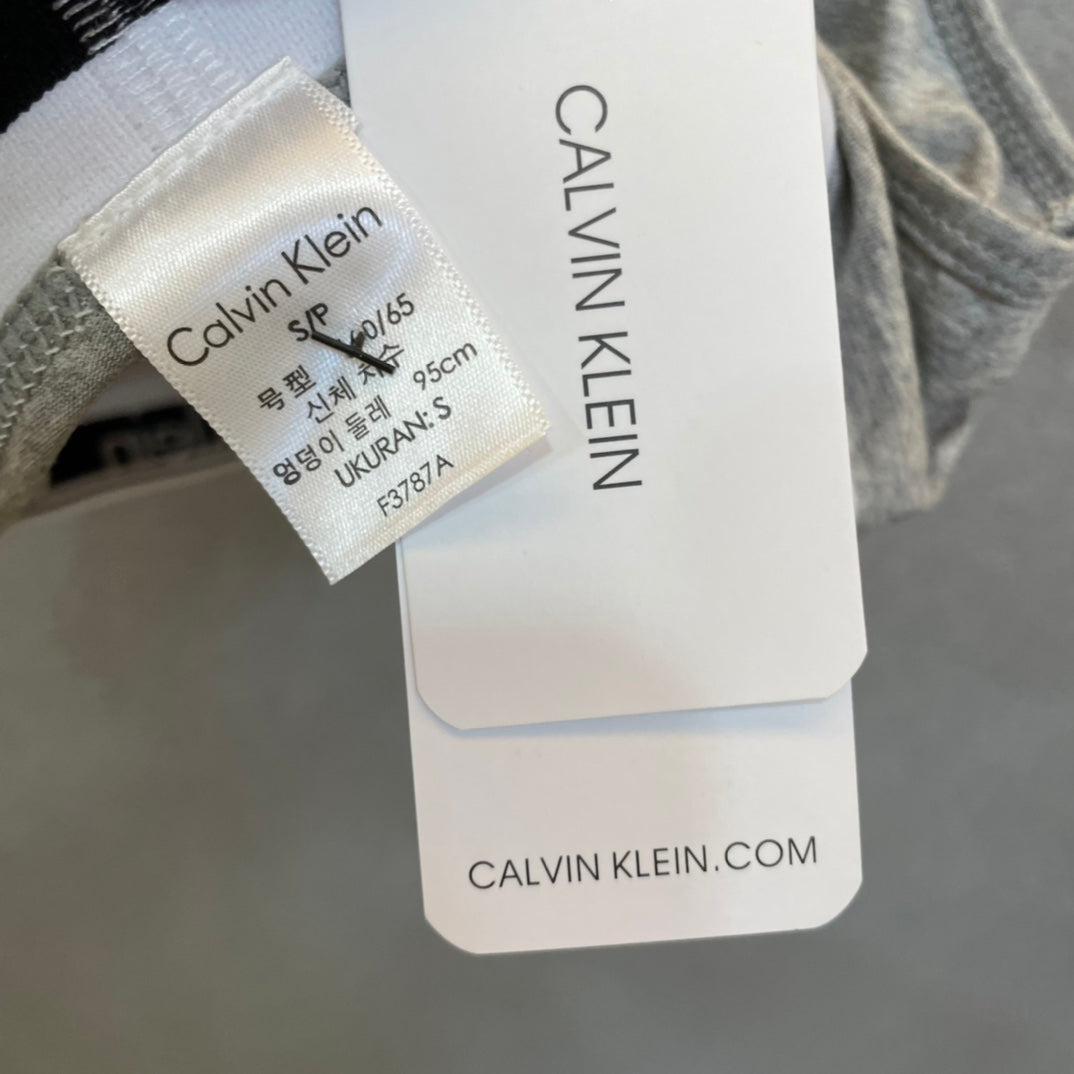 Calvin Klein Heather Grey Racerback Bra and Brief Set Women's Bra & Brief Set - 2-Piece Set