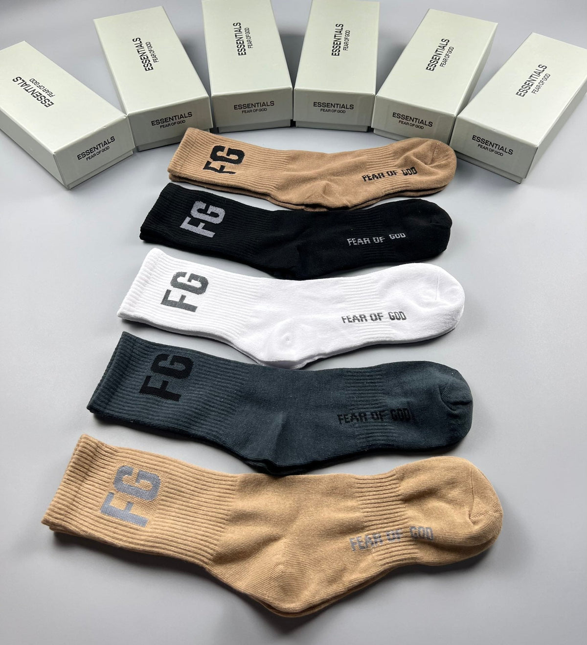 Essentials Cotton Crew Socks - 5-Pair Pack