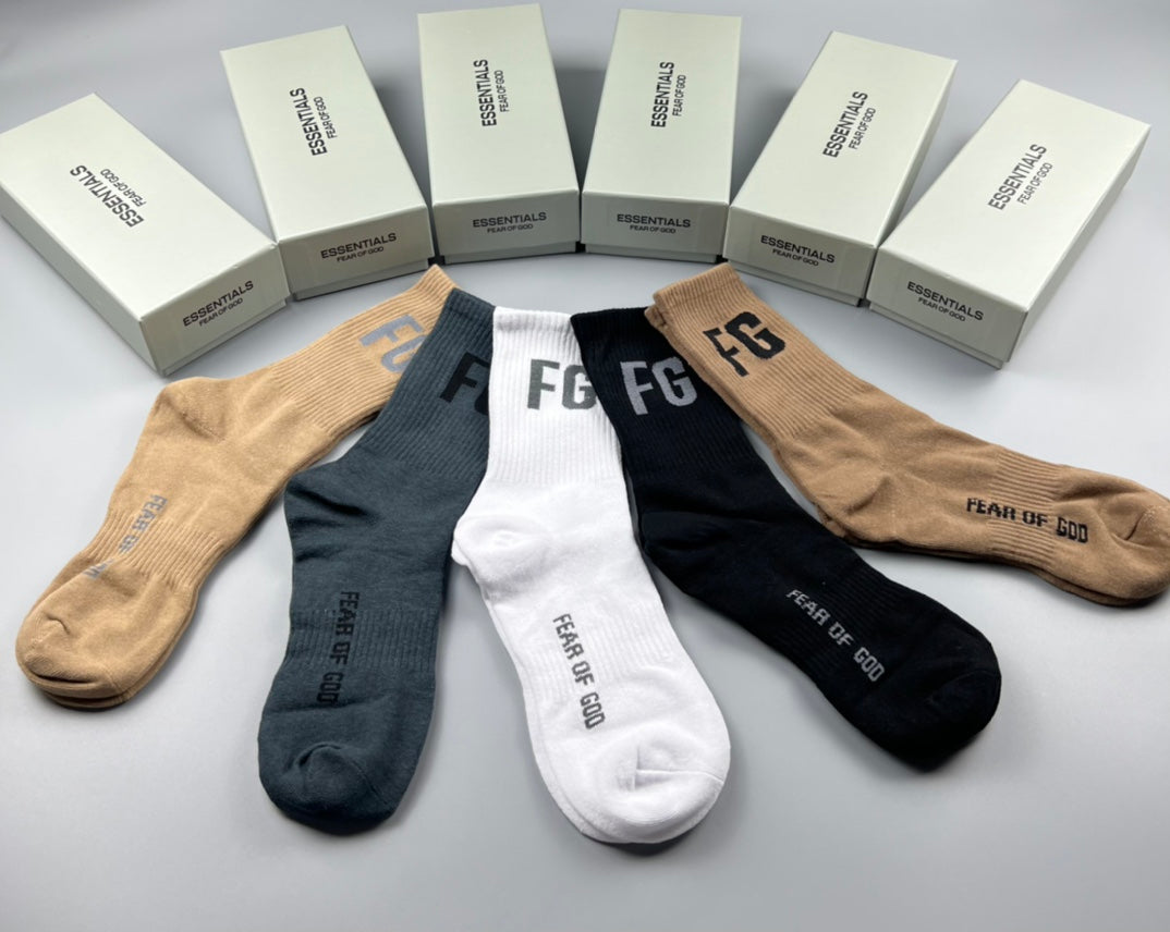 Essentials Cotton Crew Socks - 5-Pair Pack