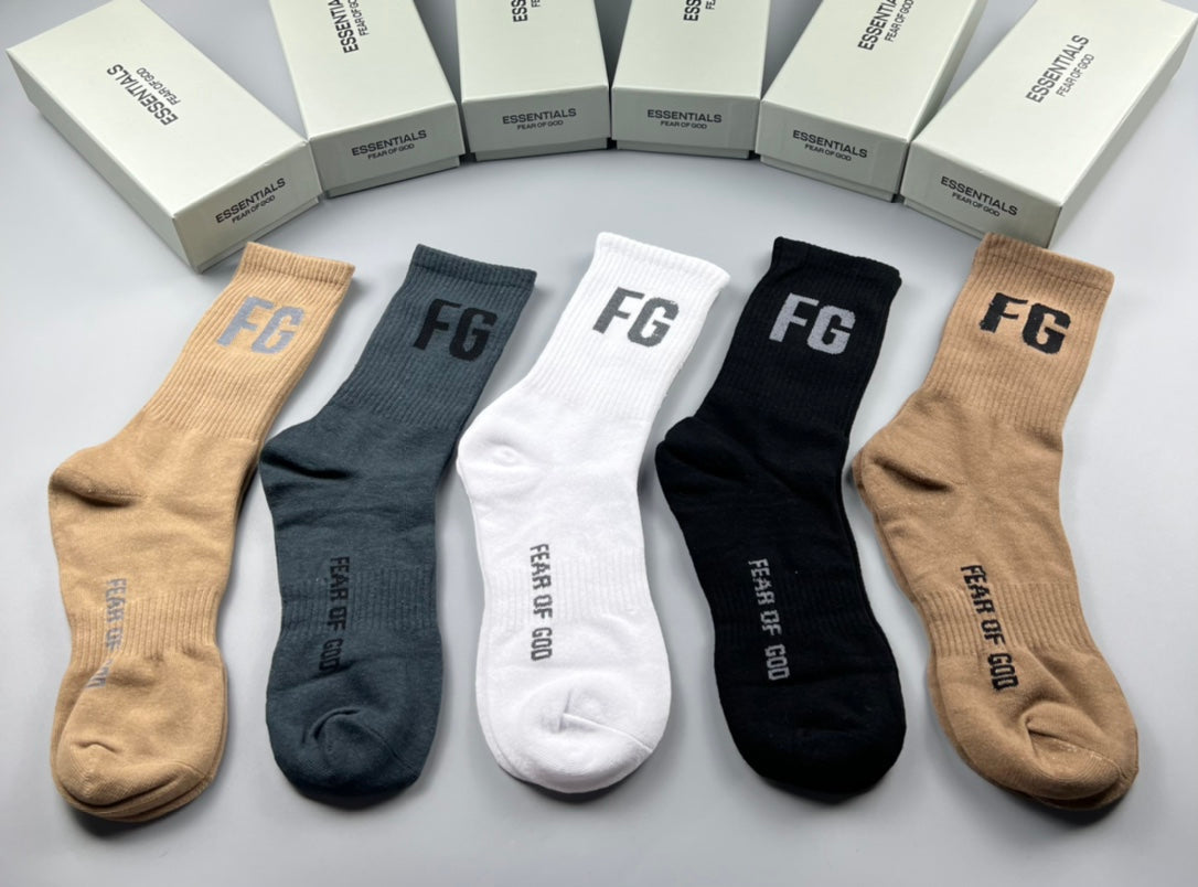 Essentials Cotton Crew Socks - 5-Pair Pack