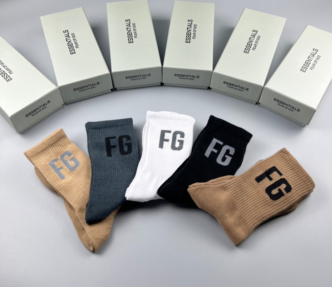 Essentials Cotton Crew Socks - 5-Pair Pack