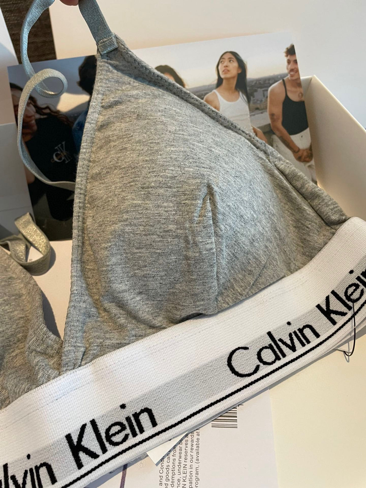 Calvin Klein Cotton Visible Colour And Waistband Details Women's Bra & Brief Set