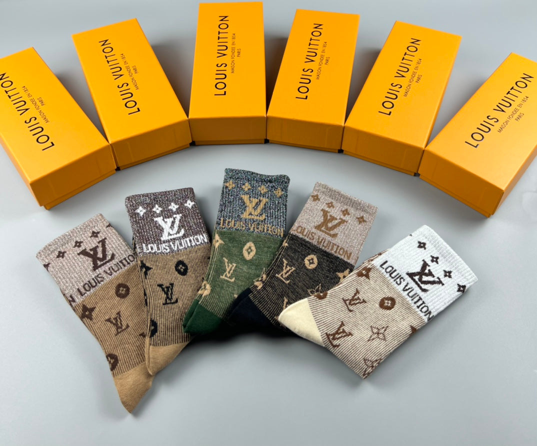 Louis Vuitton Cotton Short Socks - 5-Pair Pack