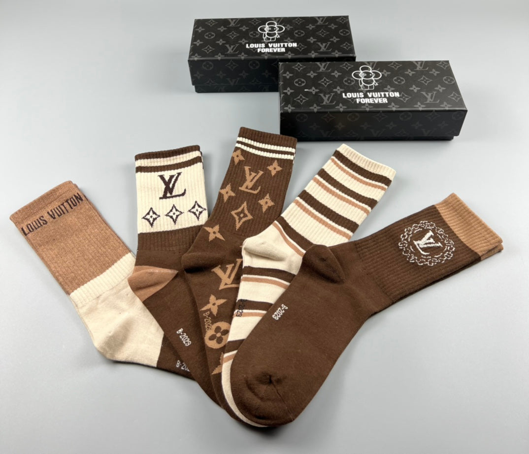 Louis Vuitton Cotton Short Socks - 5-Pair Pack