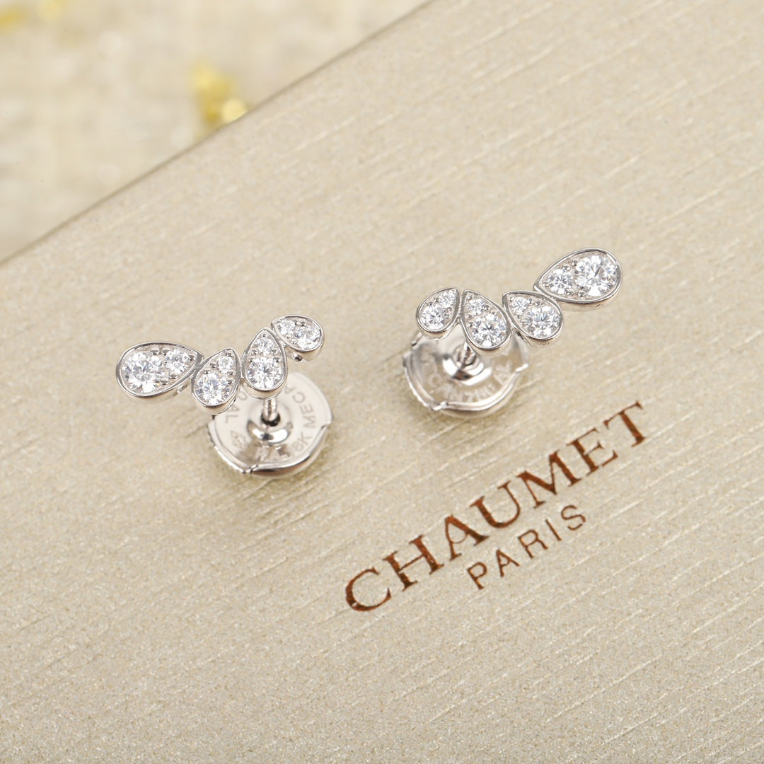 Martin Graham earrings in polished metal-tone – front product view
