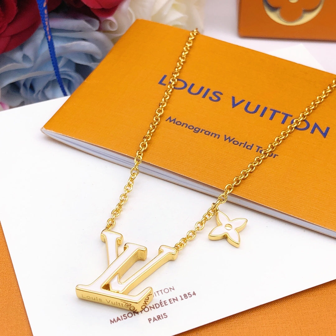 Martin Graham pendant necklace in polished metal-tone – front product view