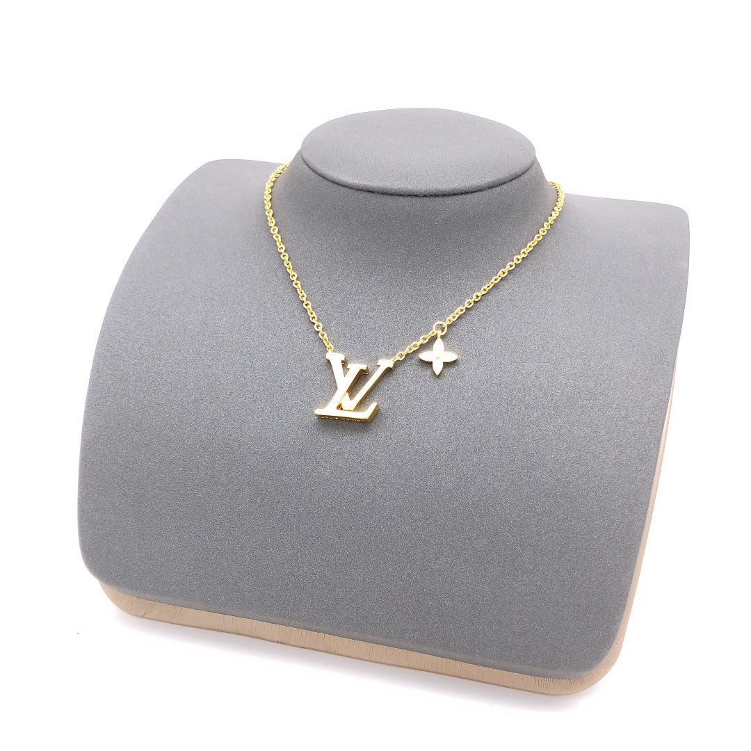 Martin Graham pendant necklace in polished metal-tone – front product view