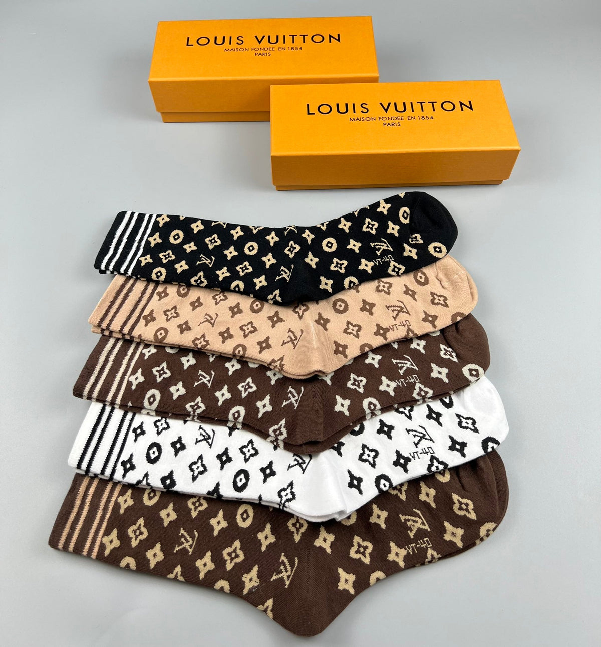Louis Vuitton Cotton Crew Socks - 5-Pair Pack