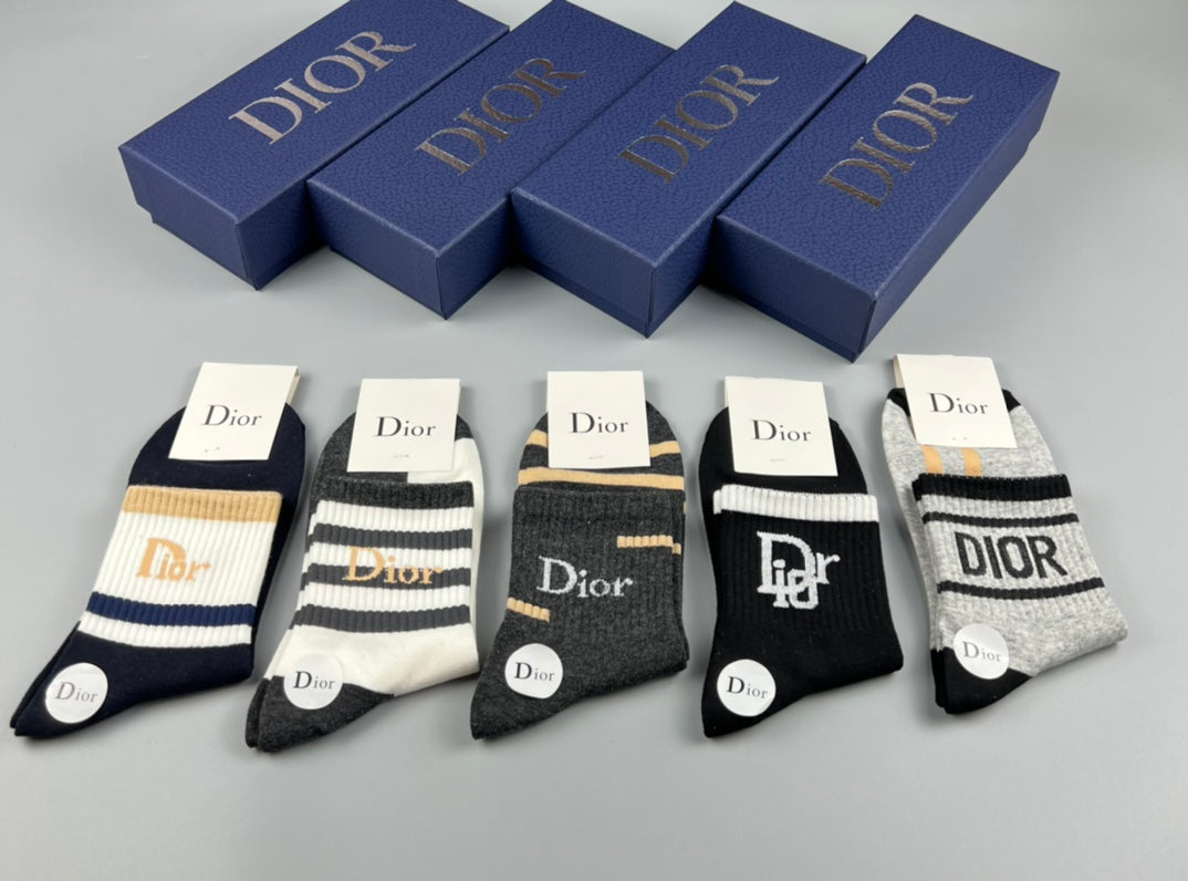 Dior Crew Socks - 5-Pair Pack