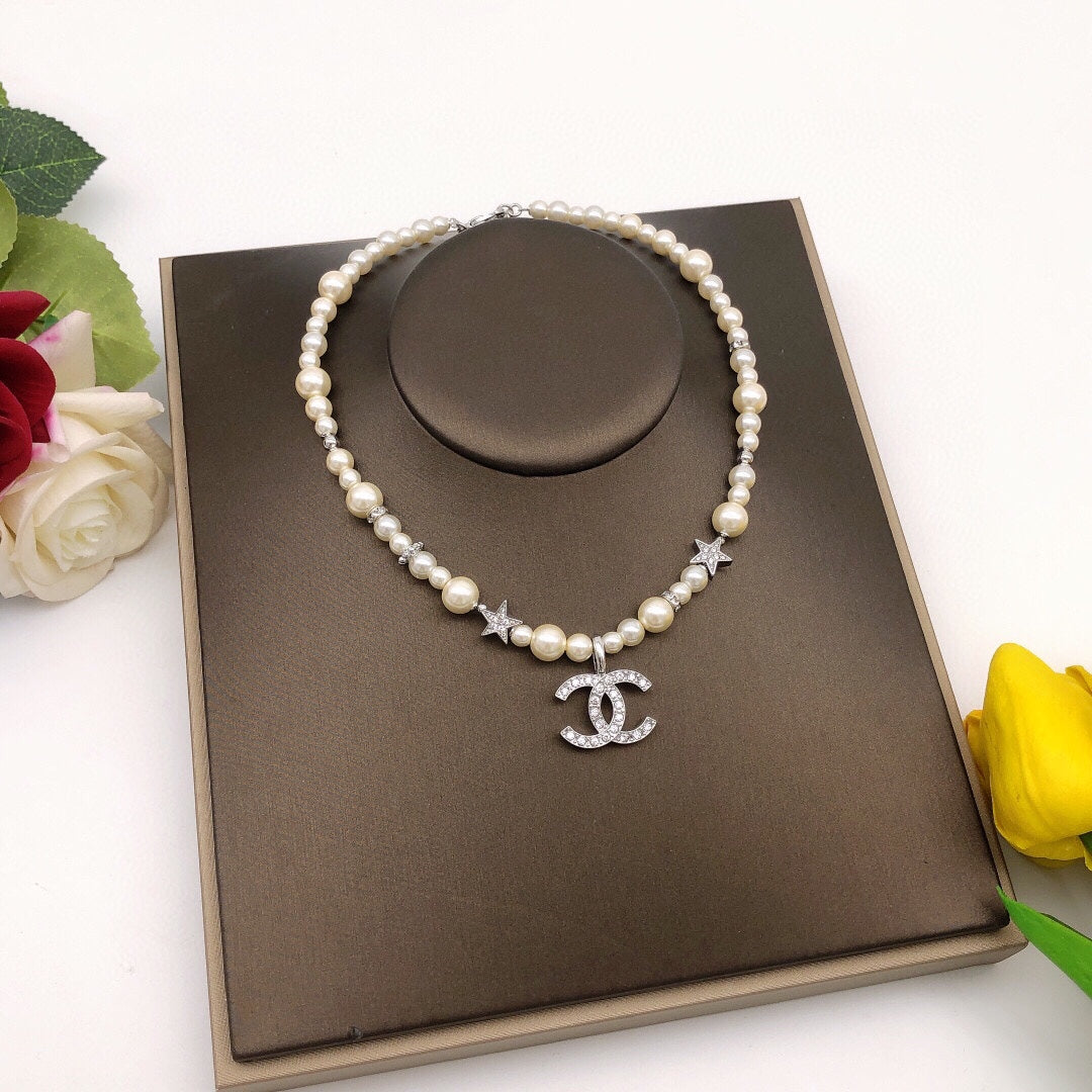 Martin Graham pendant necklace in polished metal-tone – main product view