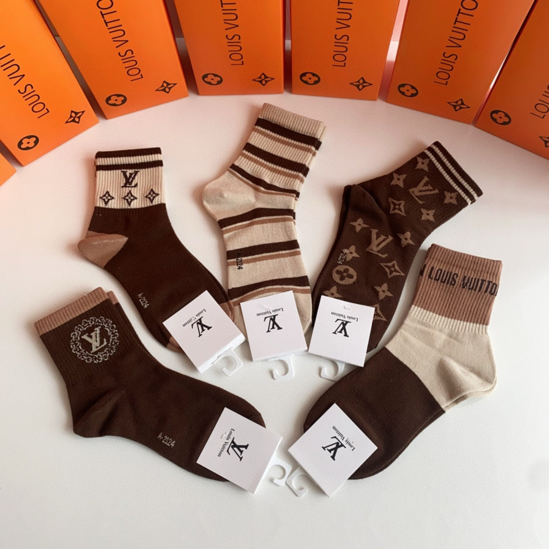 Louis Vuitton Crew Socks - 5-Pair Pack