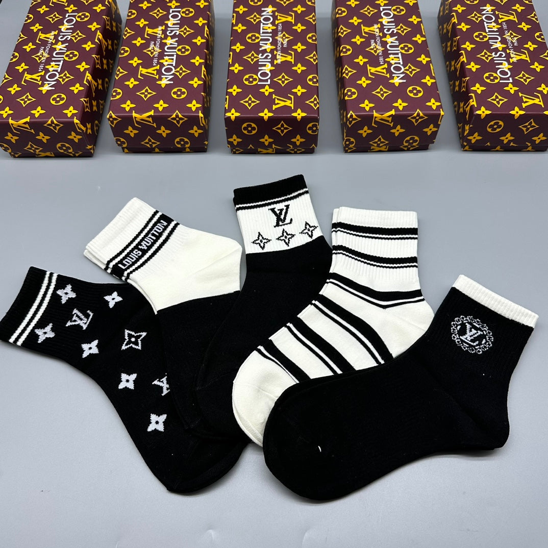 Versace Cotton Crew Socks - 5-Pair Pack