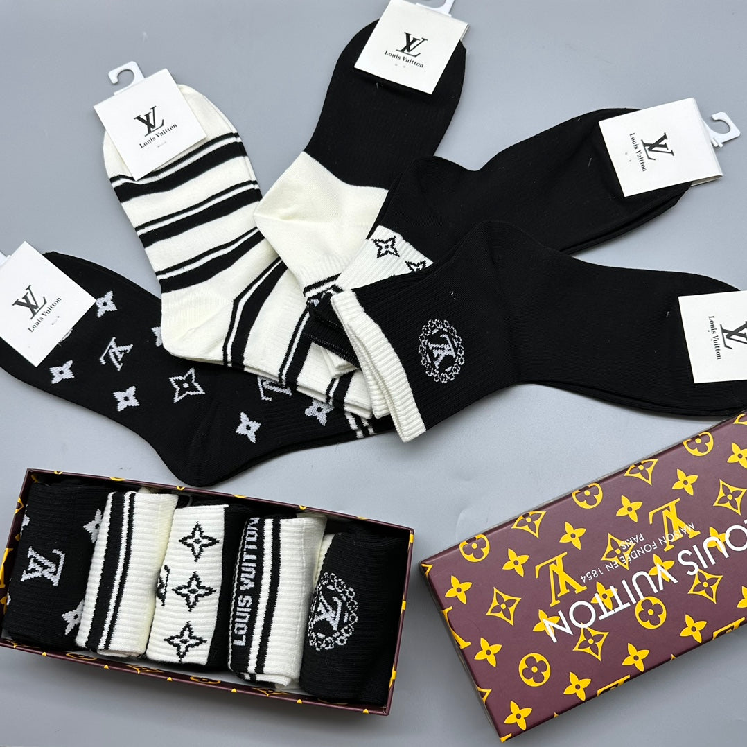 Versace Cotton Crew Socks - 5-Pair Pack