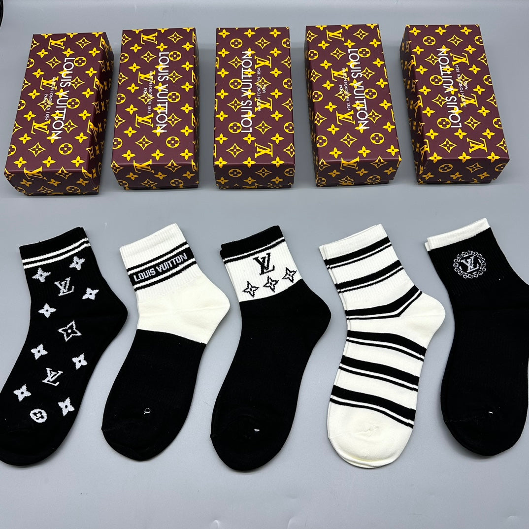 Versace Cotton Crew Socks - 5-Pair Pack