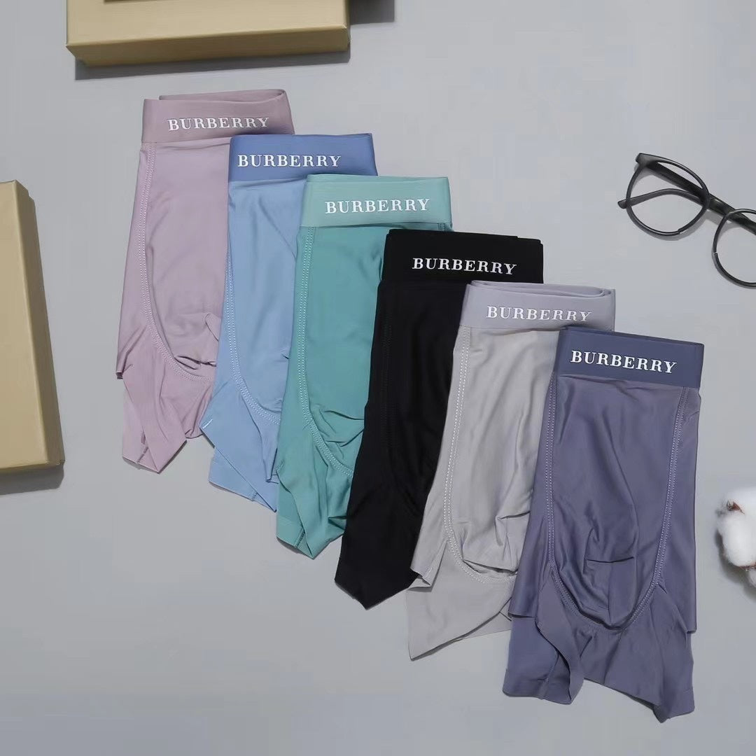 Burberry Visible Branded Waistband Or Emblem Details Men's Boxer Briefs - 3-Piece Box