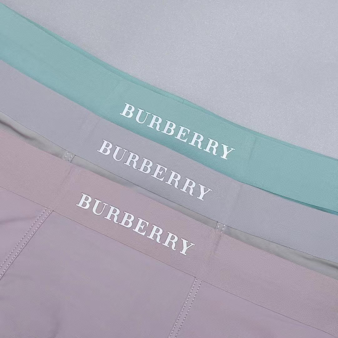 Burberry Contrast Waistbands And Understated Front Branding Men's Boxer Briefs - 3-Piece Box