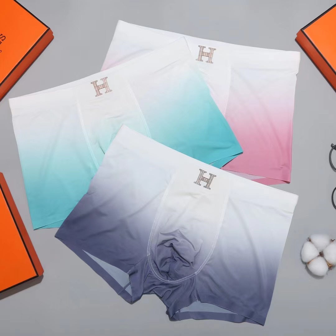 Hermes Visible Branded Waistband Or Emblem Details Men's Boxer Briefs - 3-Piece Box
