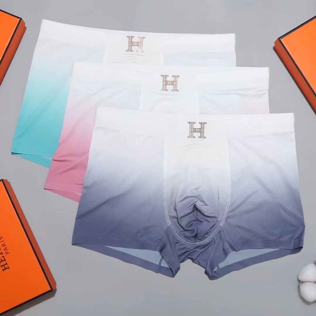 Hermes Visible Branded Waistband Or Emblem Details Men's Boxer Briefs - 3-Piece Box