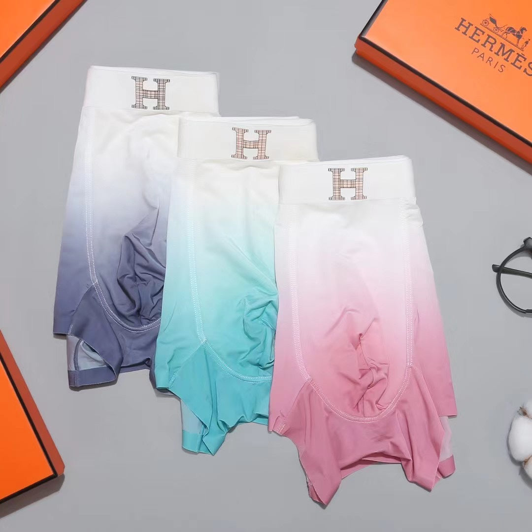 Hermes Gradient Men's Trunk Underwear - 3-Piece Box