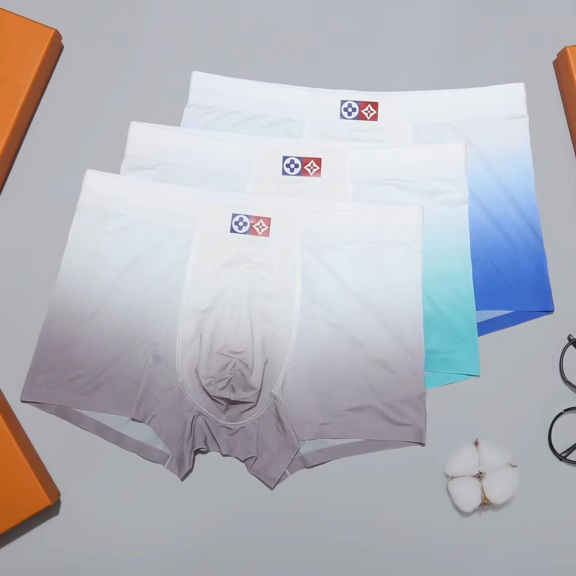 Louis Vuitton Small Emblem Details Men's Boxer Briefs - 3-Piece Box