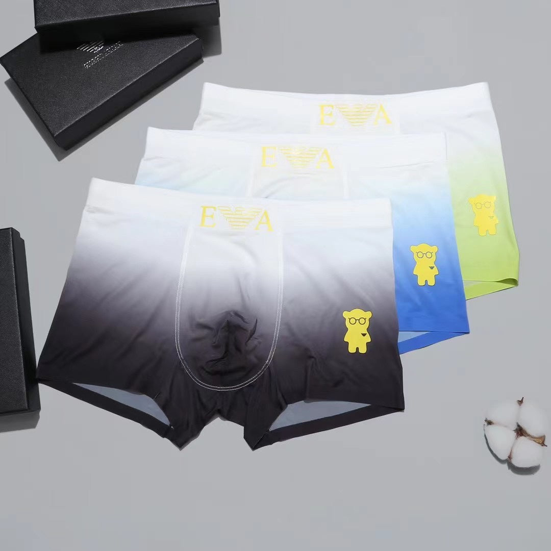 Armani Gradient Teddy Men's Trunk Underwear - 3-Piece Box