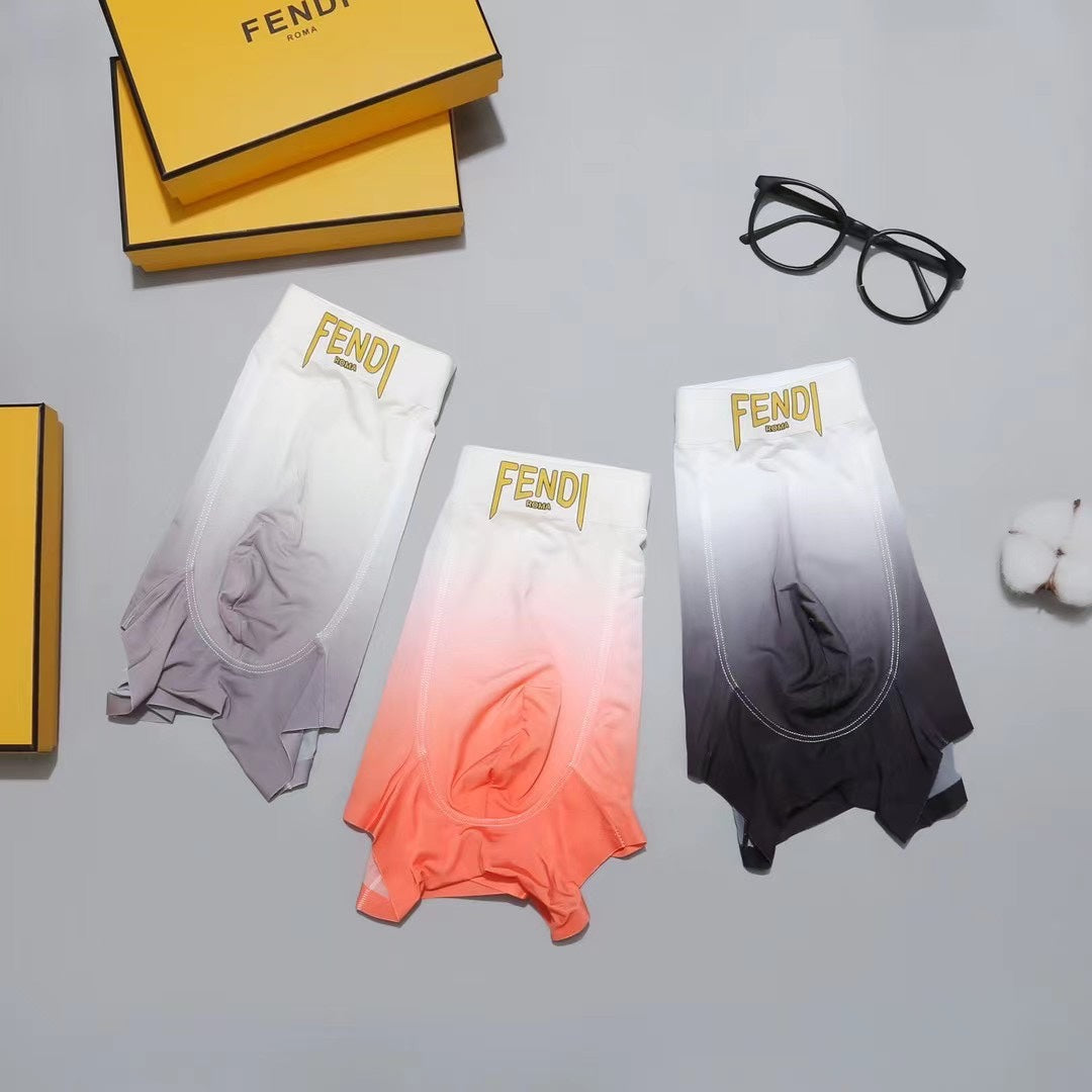 Fendi Visible Branded Waistband Or Emblem Details Men's Boxer Briefs - 3-Piece Box